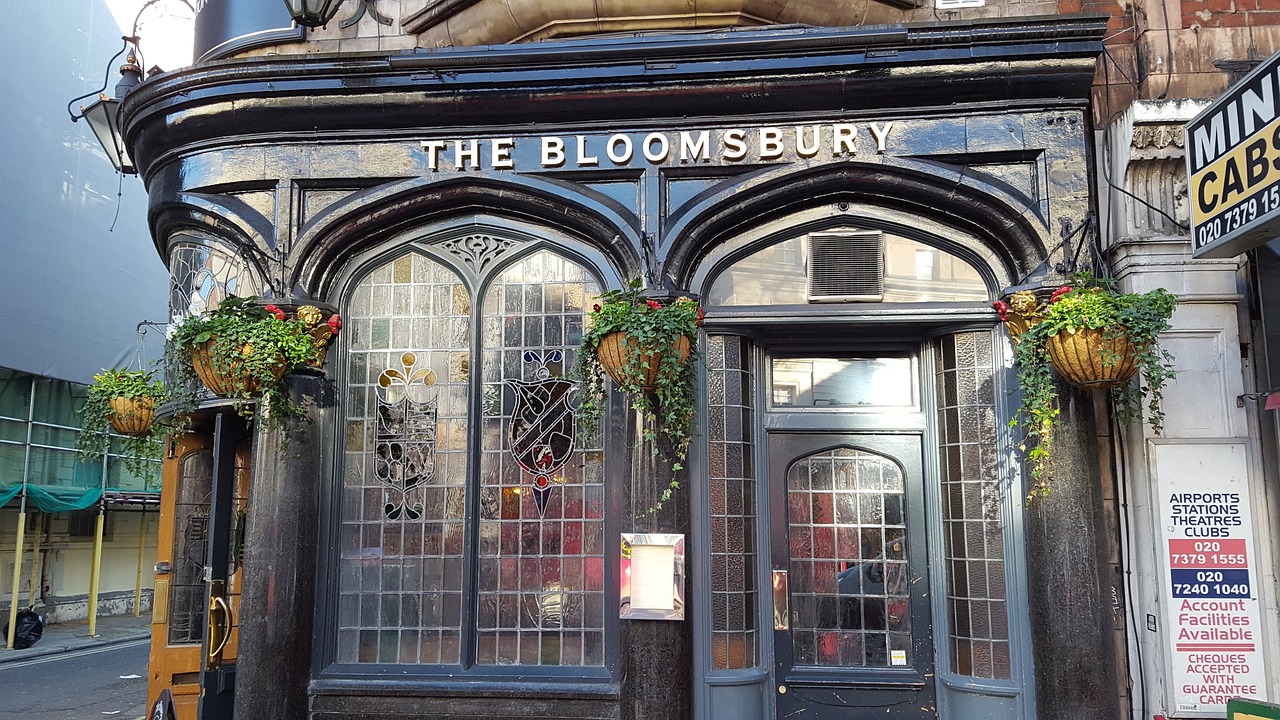 The Bloomsbury Pub in London, showcasing its traditional architecture and welcoming atmosphere amidst city life